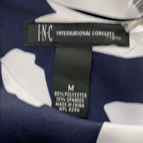 INC Heart Navy & White Blouse - Picture 4 of 4